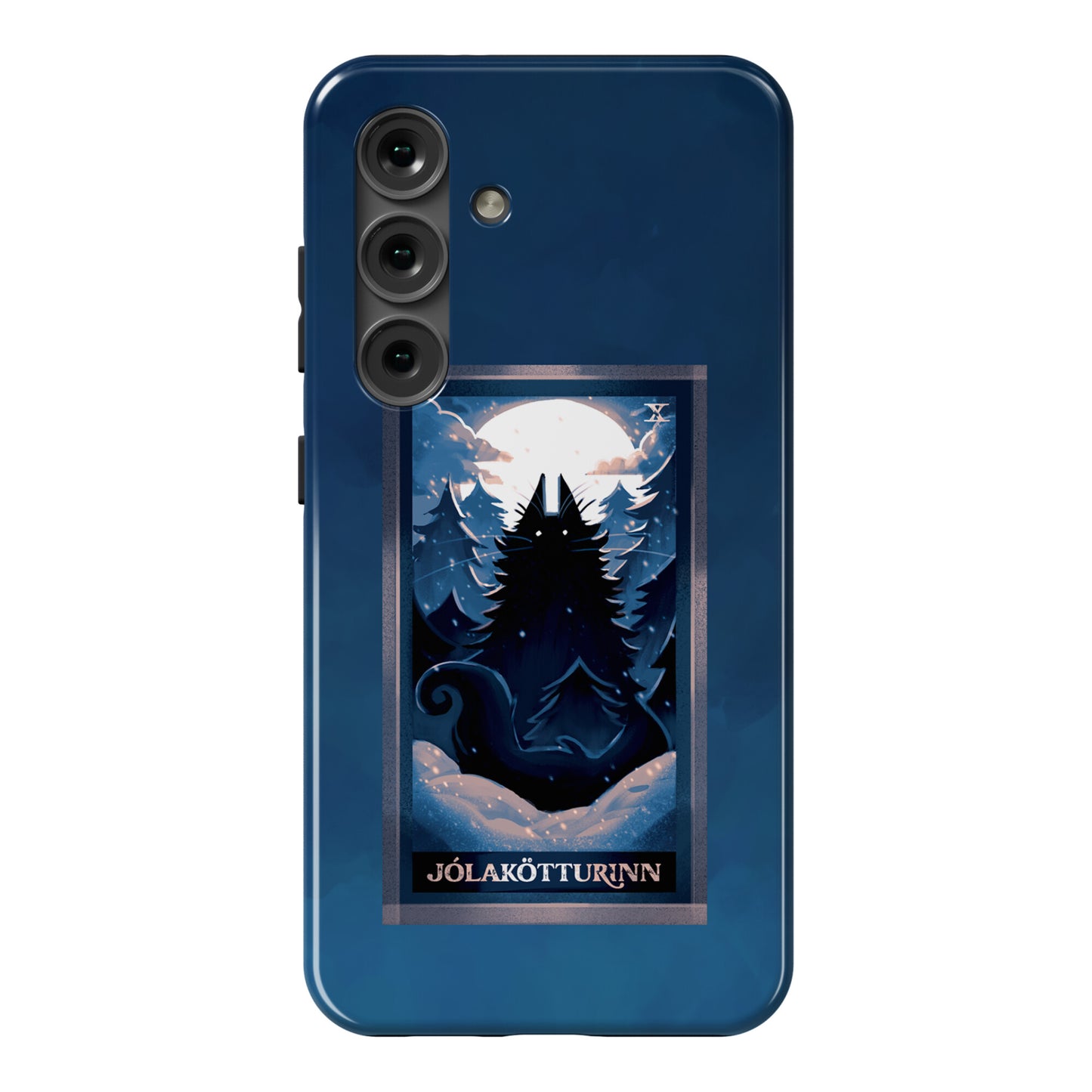 Yule Cat Tarot Card Jólakötturinn Phone Case