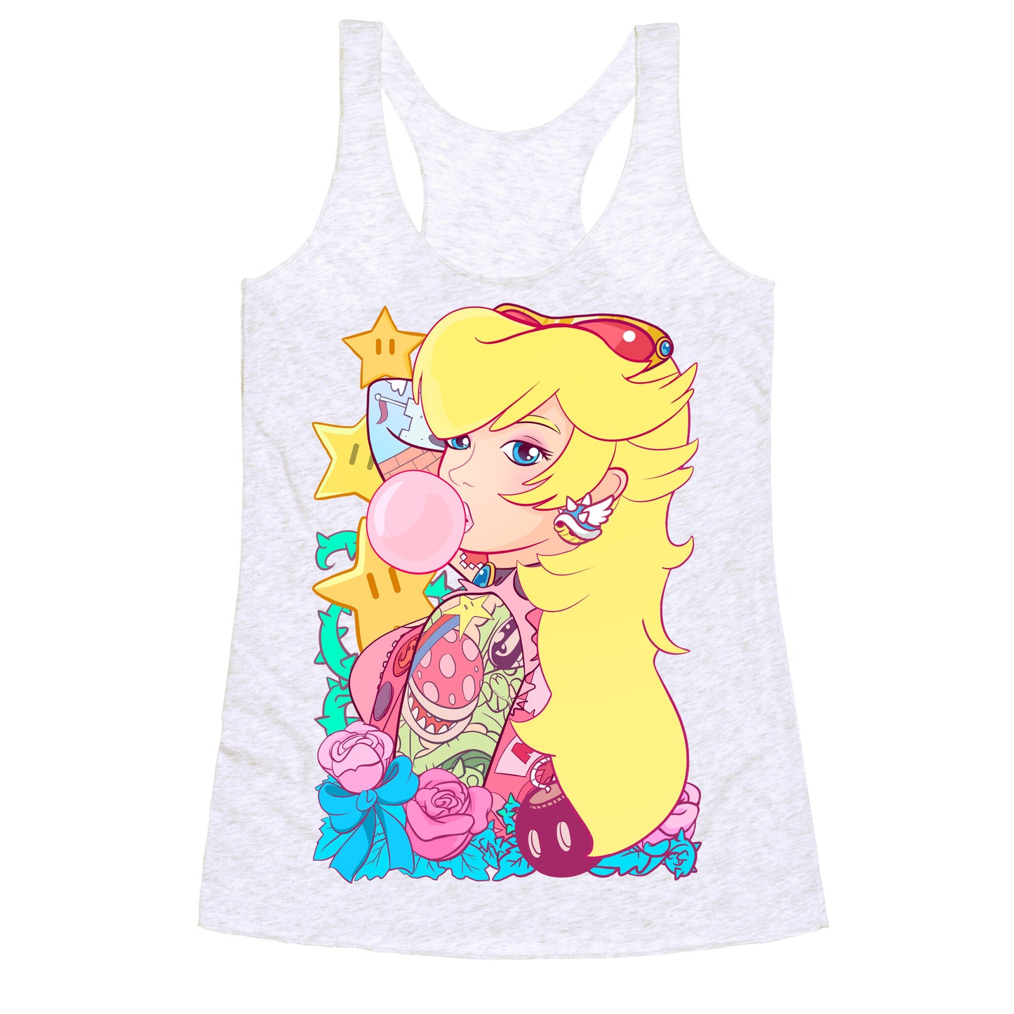 Punk Peach Parody Racerback Tank