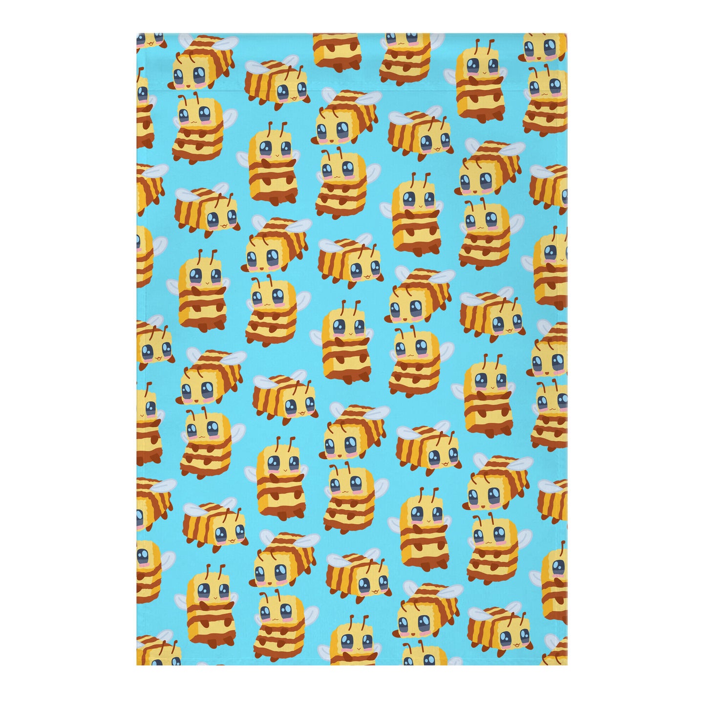 Cute Cubic Bee Pattern Garden Flag