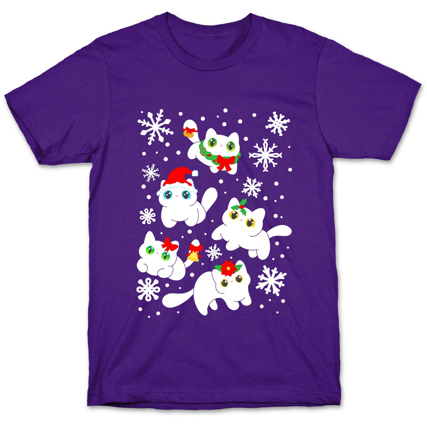Christmas Cats Pattern T-Shirt