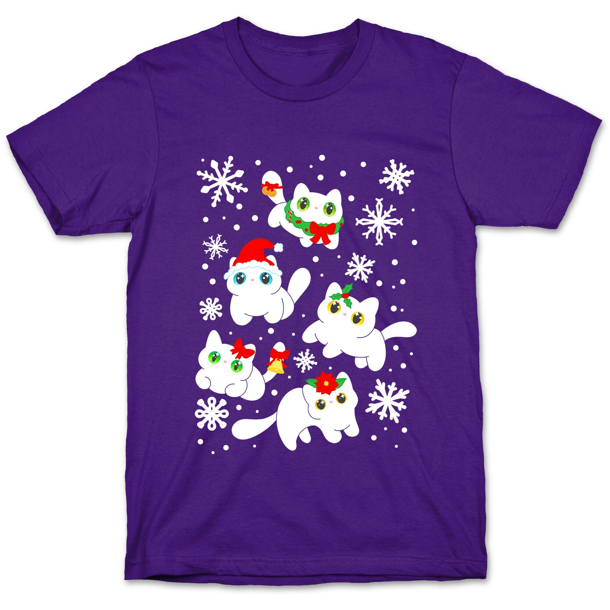 Christmas Cats Pattern T-Shirt