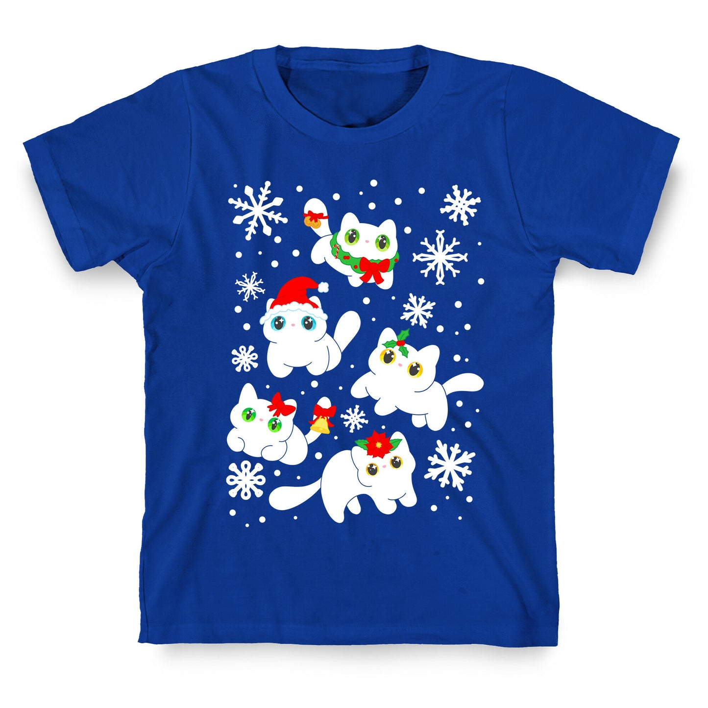 Christmas Cats Pattern T-Shirt