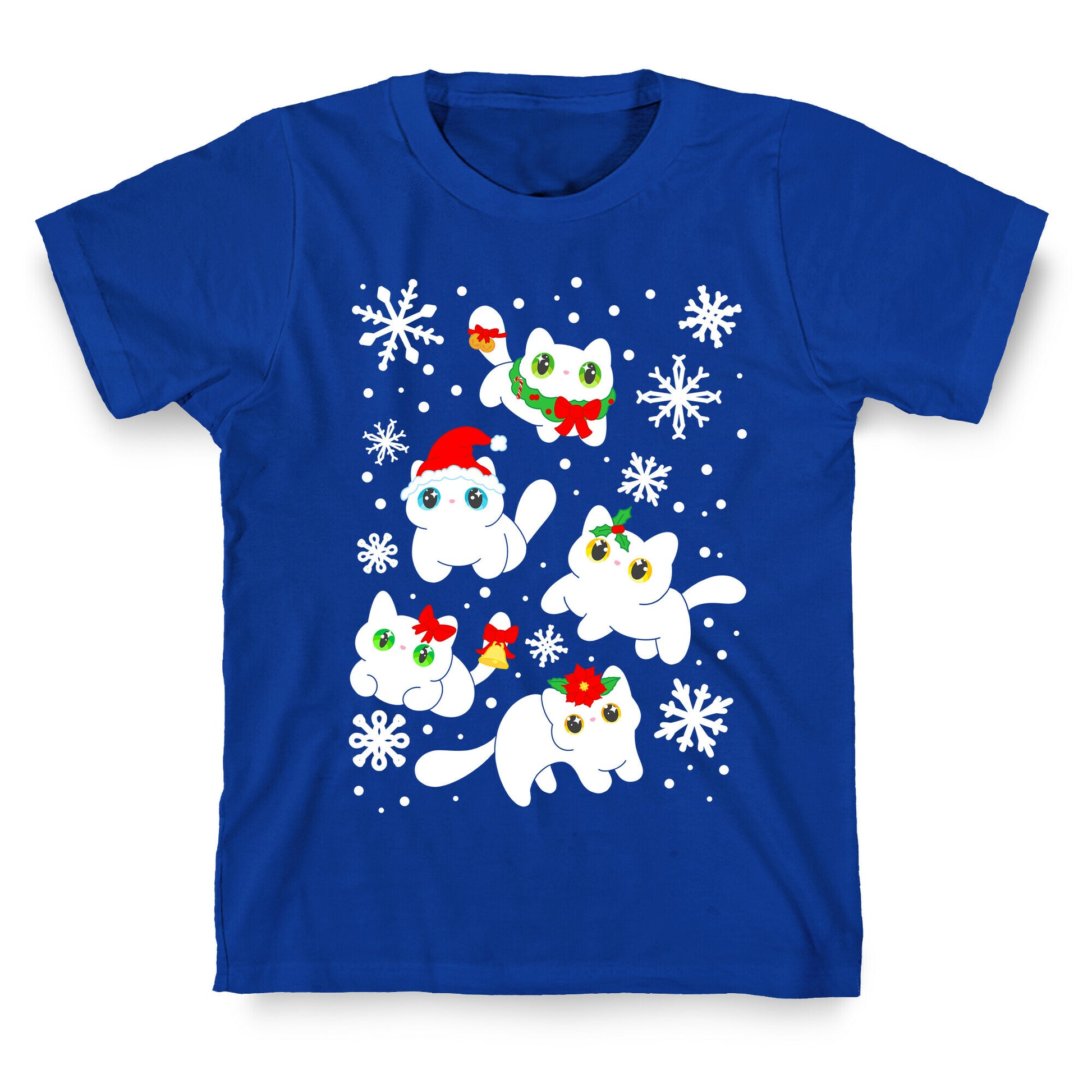 Christmas Cats Pattern T-Shirt