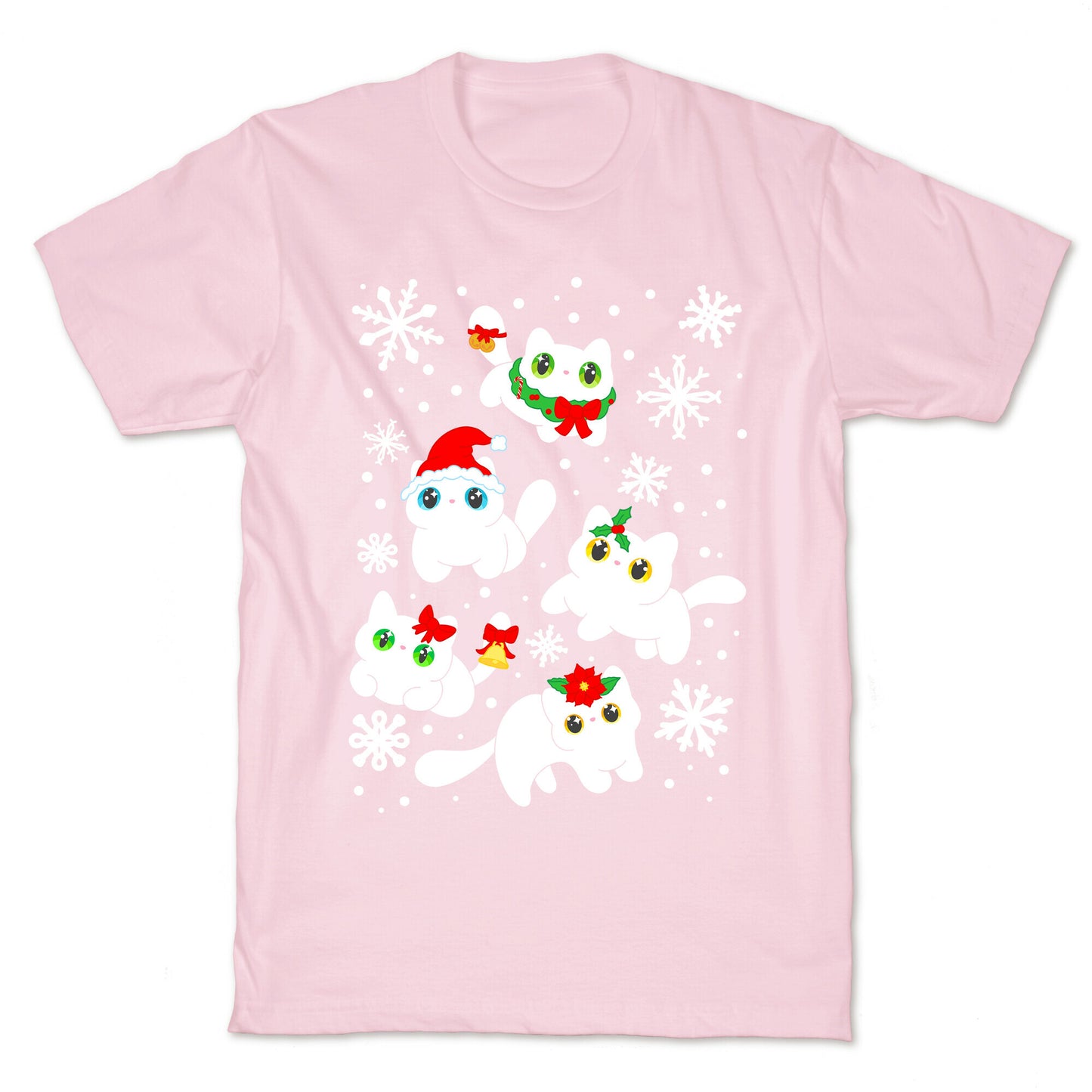 Christmas Cats Pattern T-Shirt