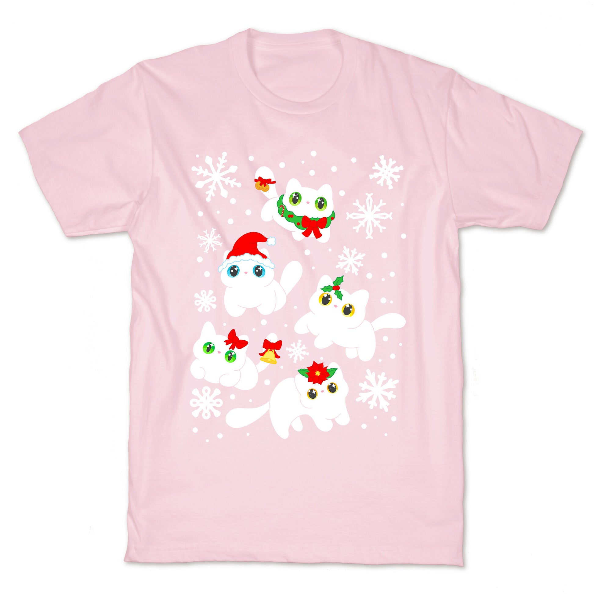 Christmas Cats Pattern T-Shirt