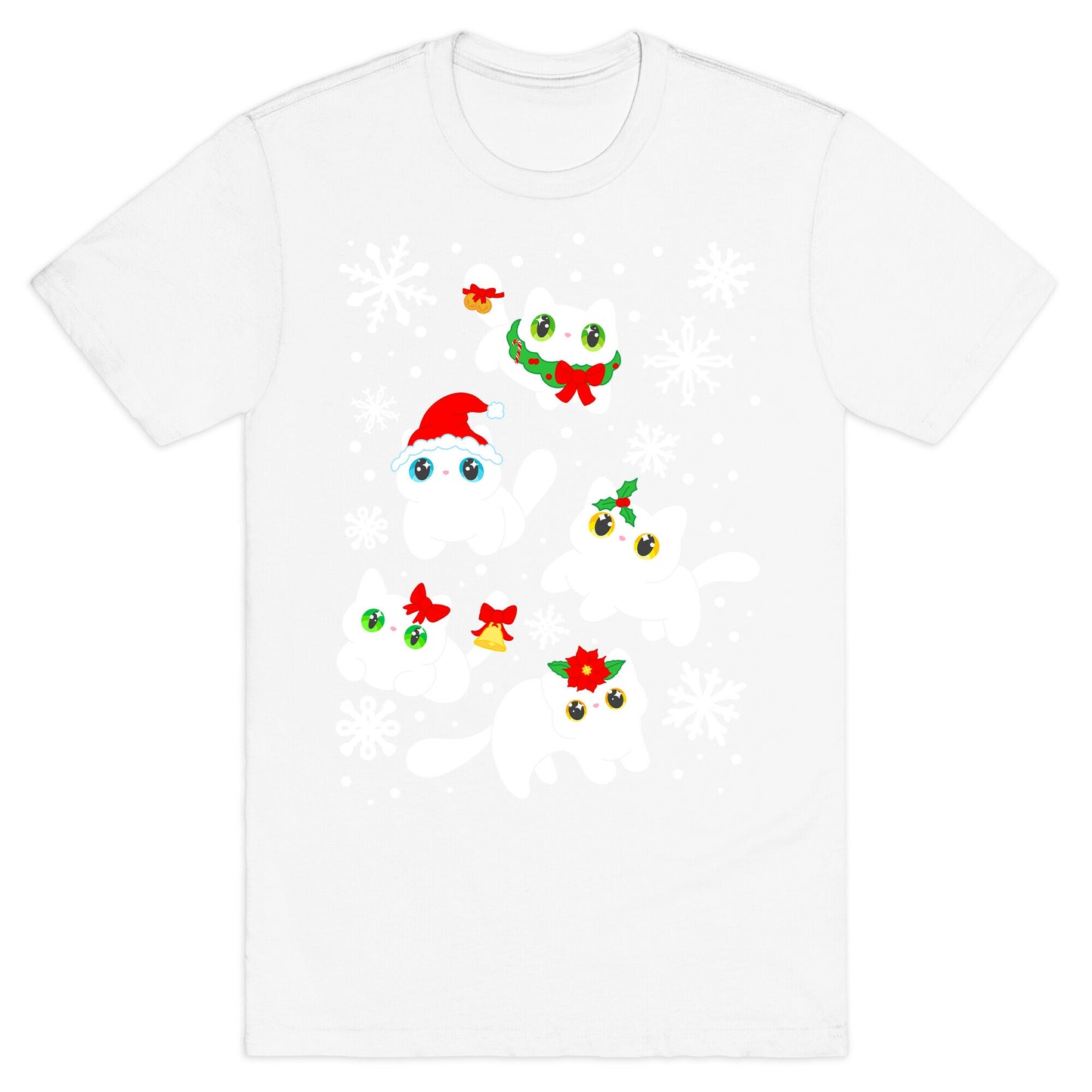 Christmas Cats Pattern T-Shirt