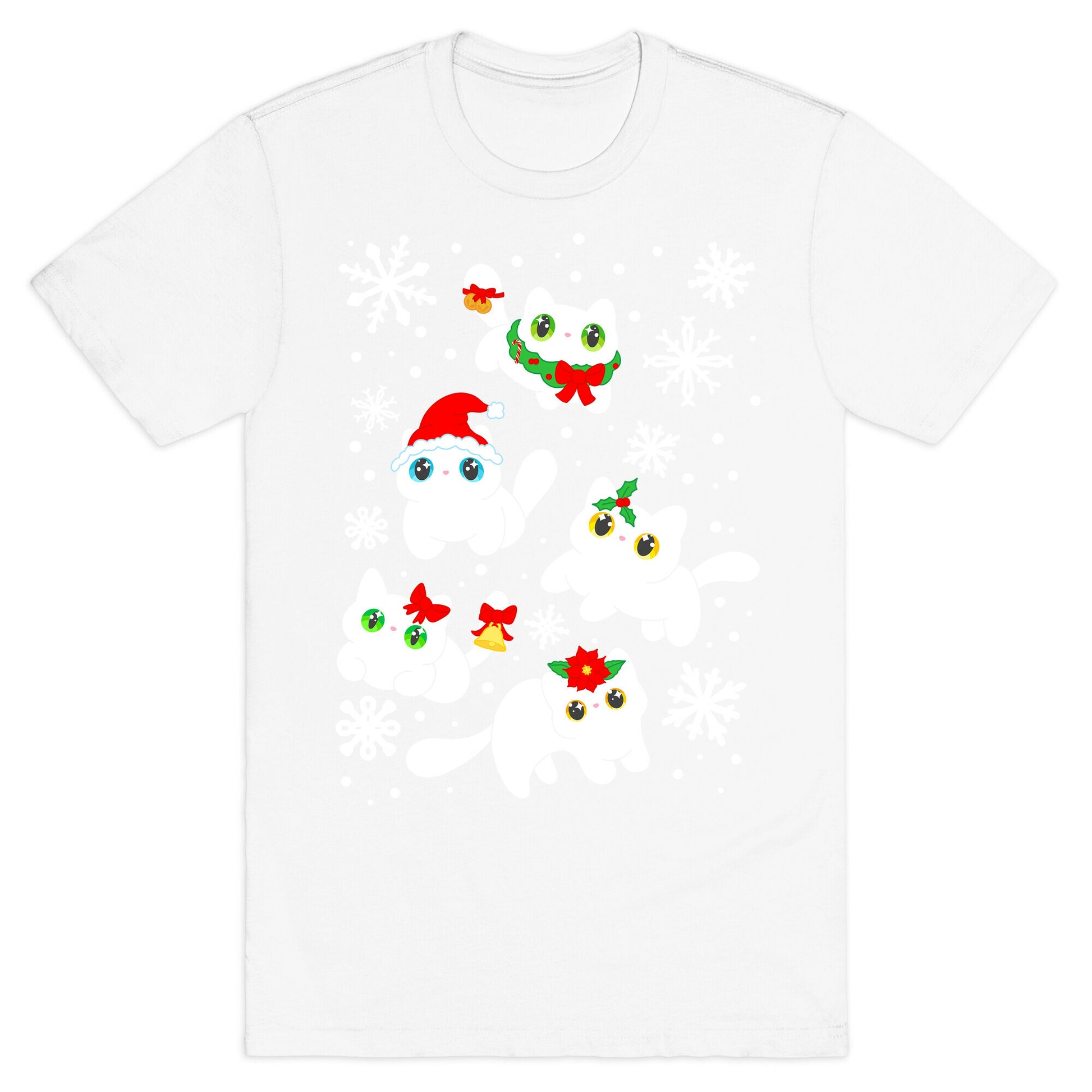 Christmas Cats Pattern T-Shirt