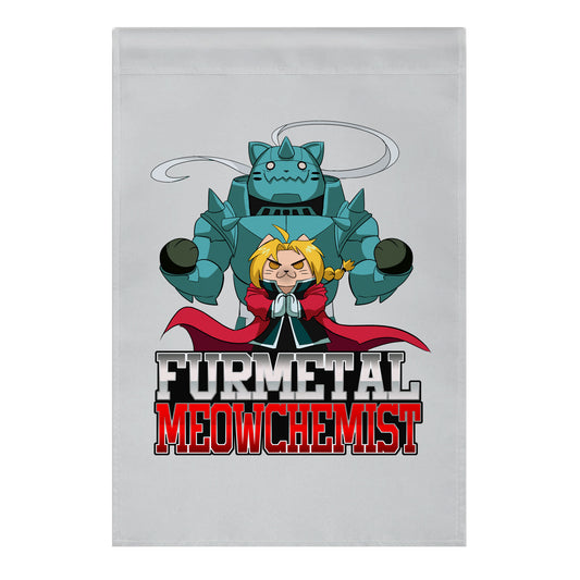 Furmetal Meowchemist Garden Flag