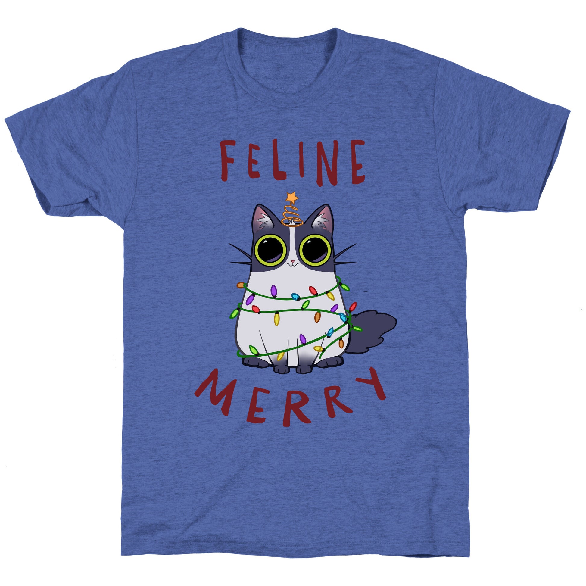 Feline Merry Unisex Triblend Tee