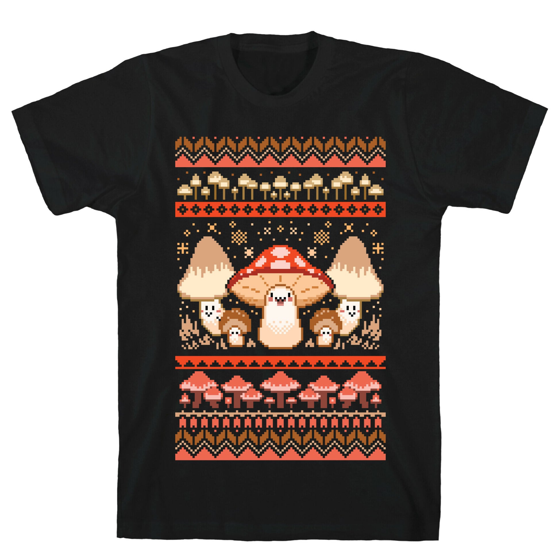 Mushroom Ugly Christmas Sweater T-Shirt