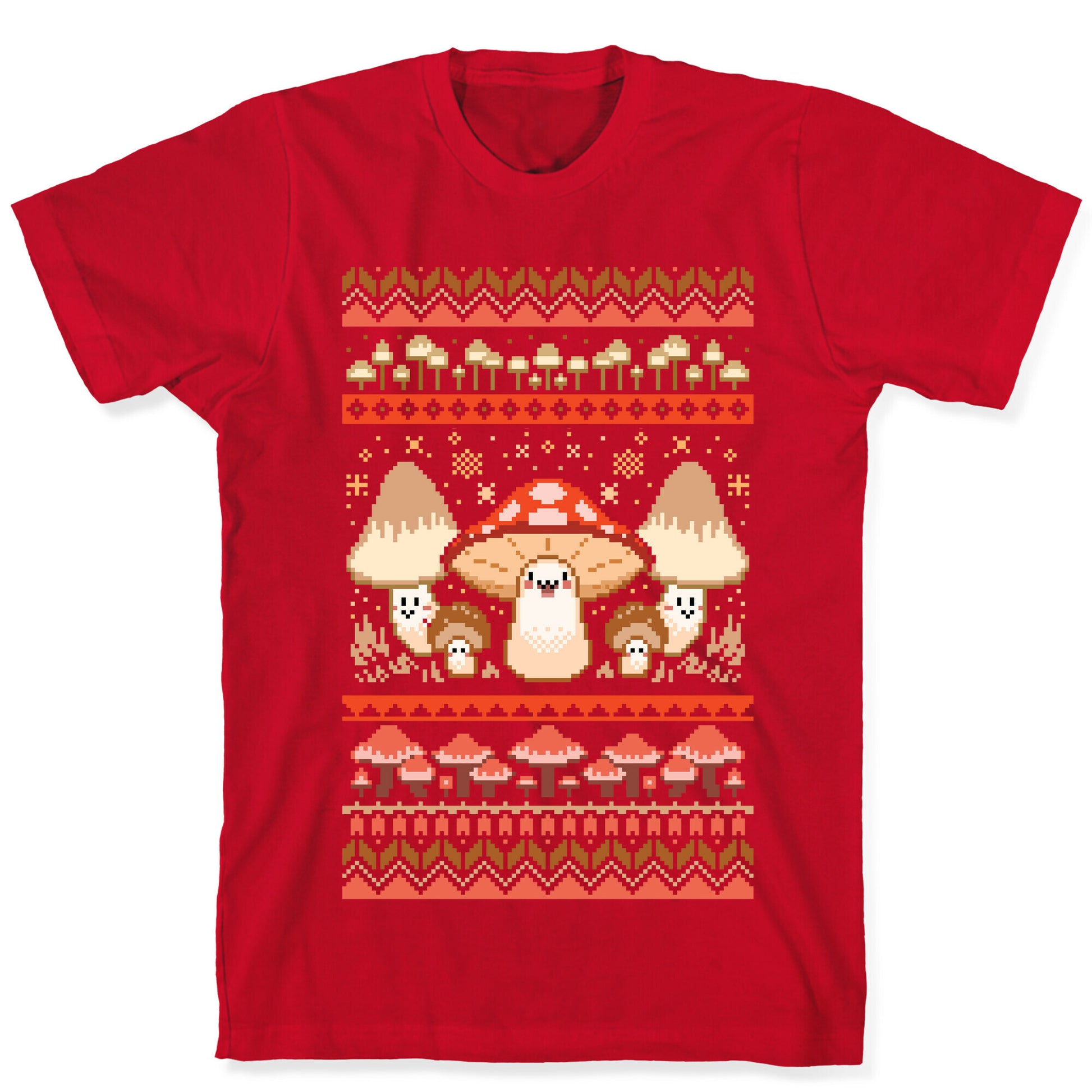 Mushroom Ugly Christmas Sweater T-Shirt