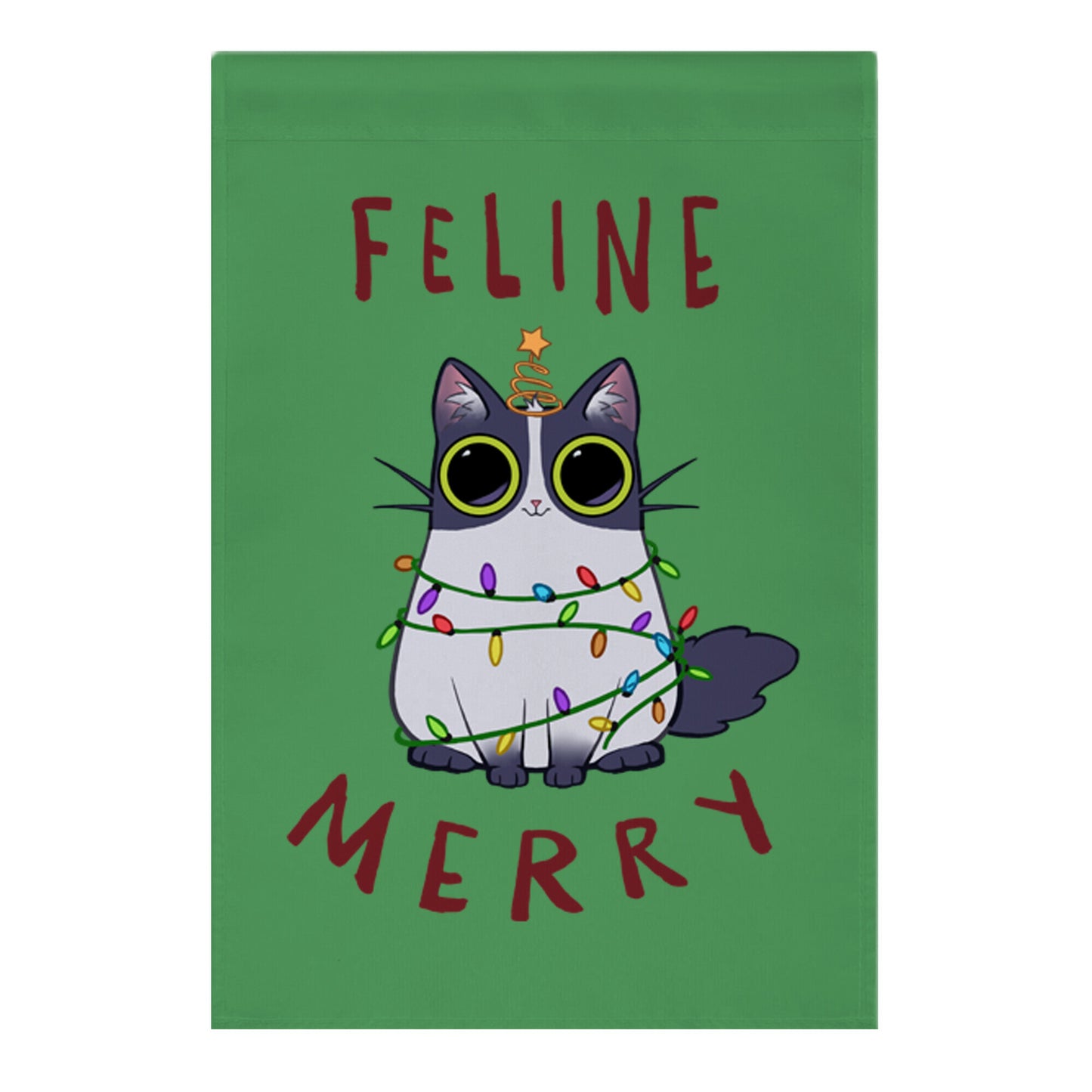 Feline Merry Garden Flag