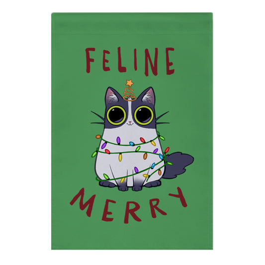 Feline Merry Garden Flag