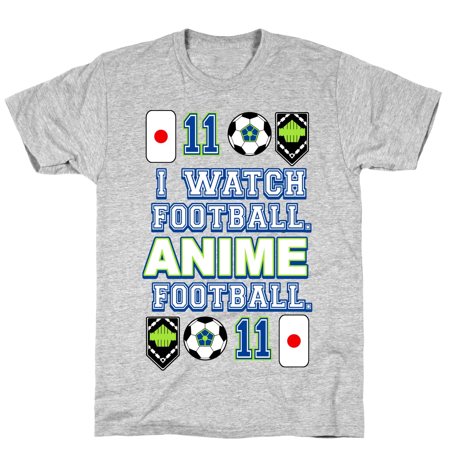 I Watch Football. Anime Football. T-Shirt