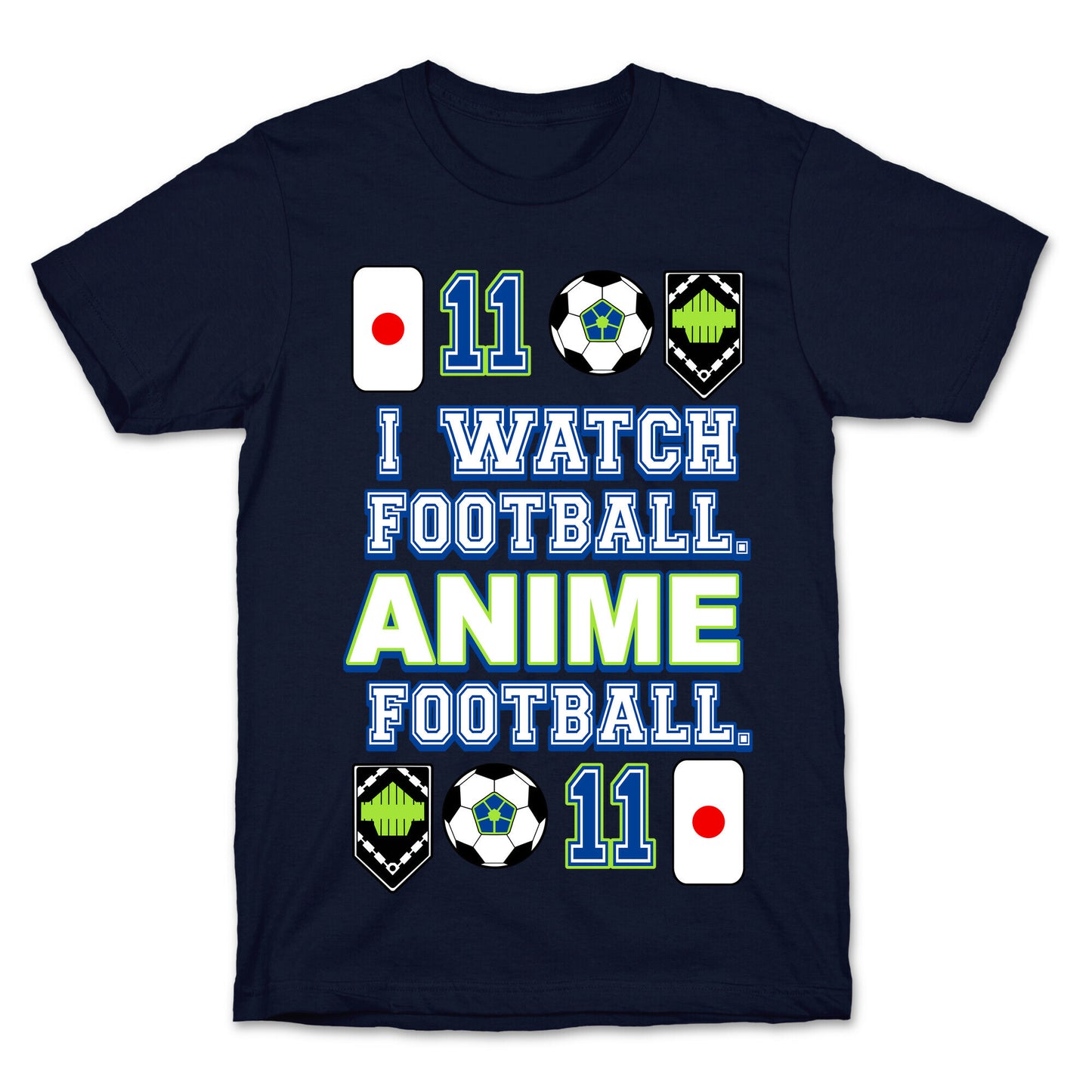 I Watch Football. Anime Football. T-Shirt