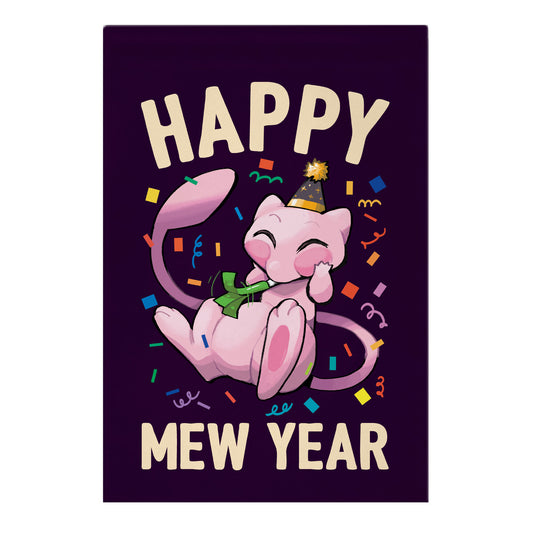 Happy Mew Year Garden Flag