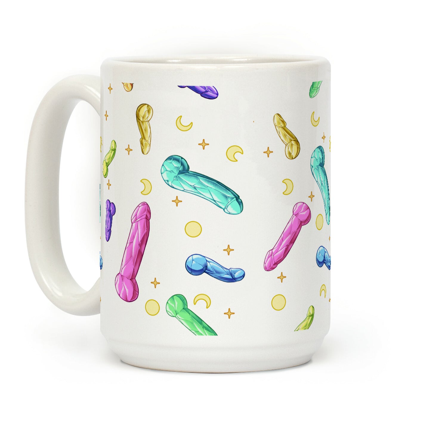Penis Crystal Pattern Coffee Mug