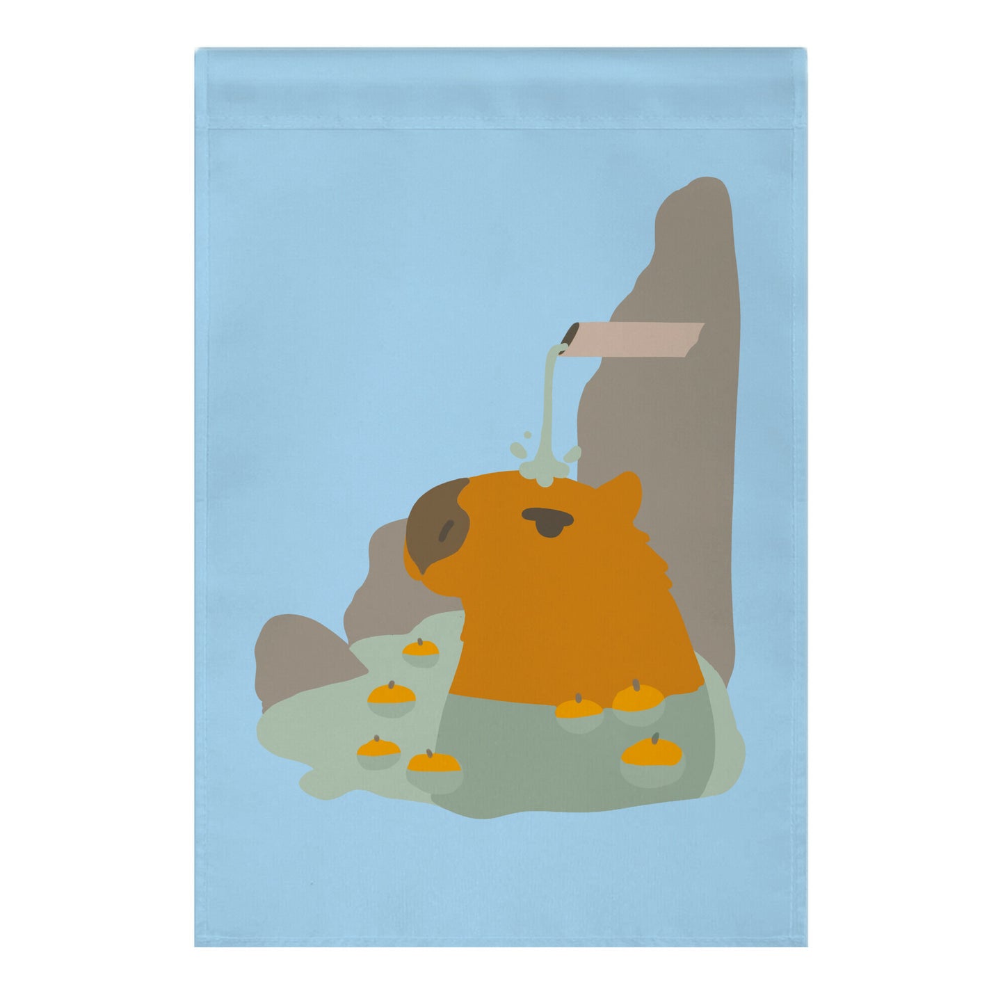 Capybara Hot Spring Garden Flag