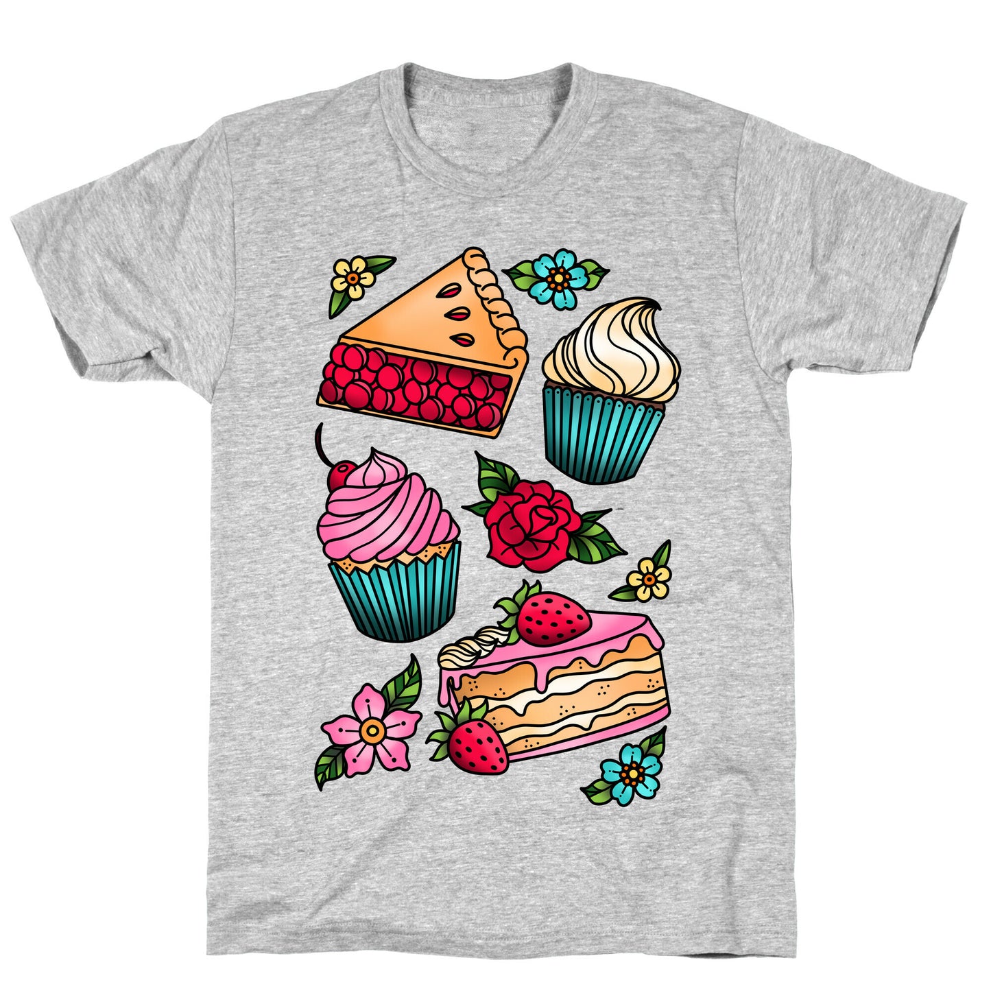 Traditional Tattoo Style Desserts T-Shirt