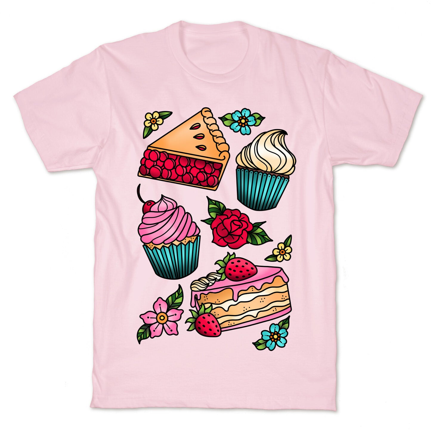 Traditional Tattoo Style Desserts T-Shirt