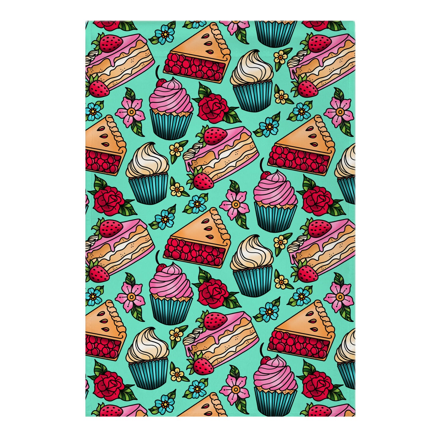 Traditional Tattoo Style Desserts Garden Flag