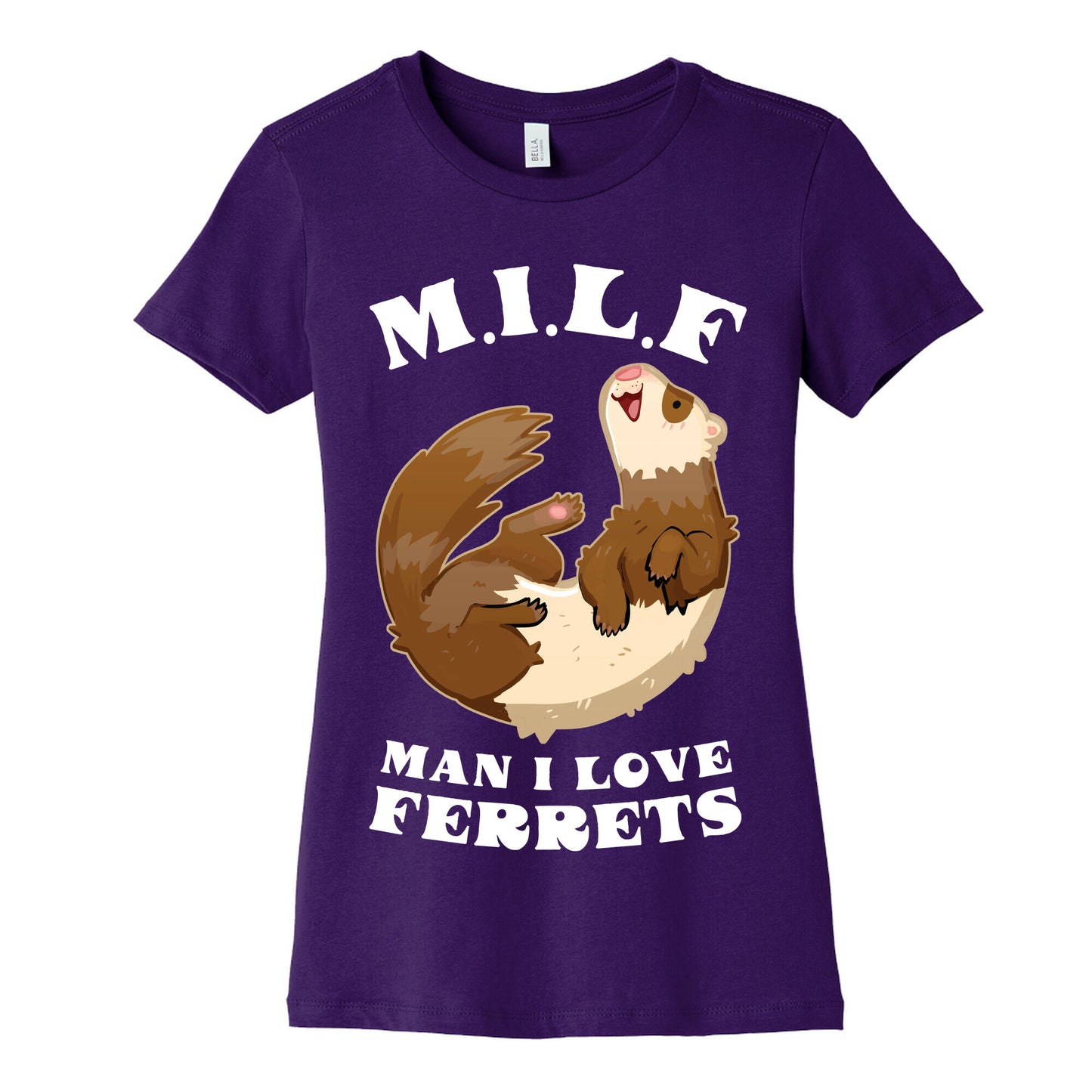 MILF  Man I Love Ferrets Women's Cotton Tee