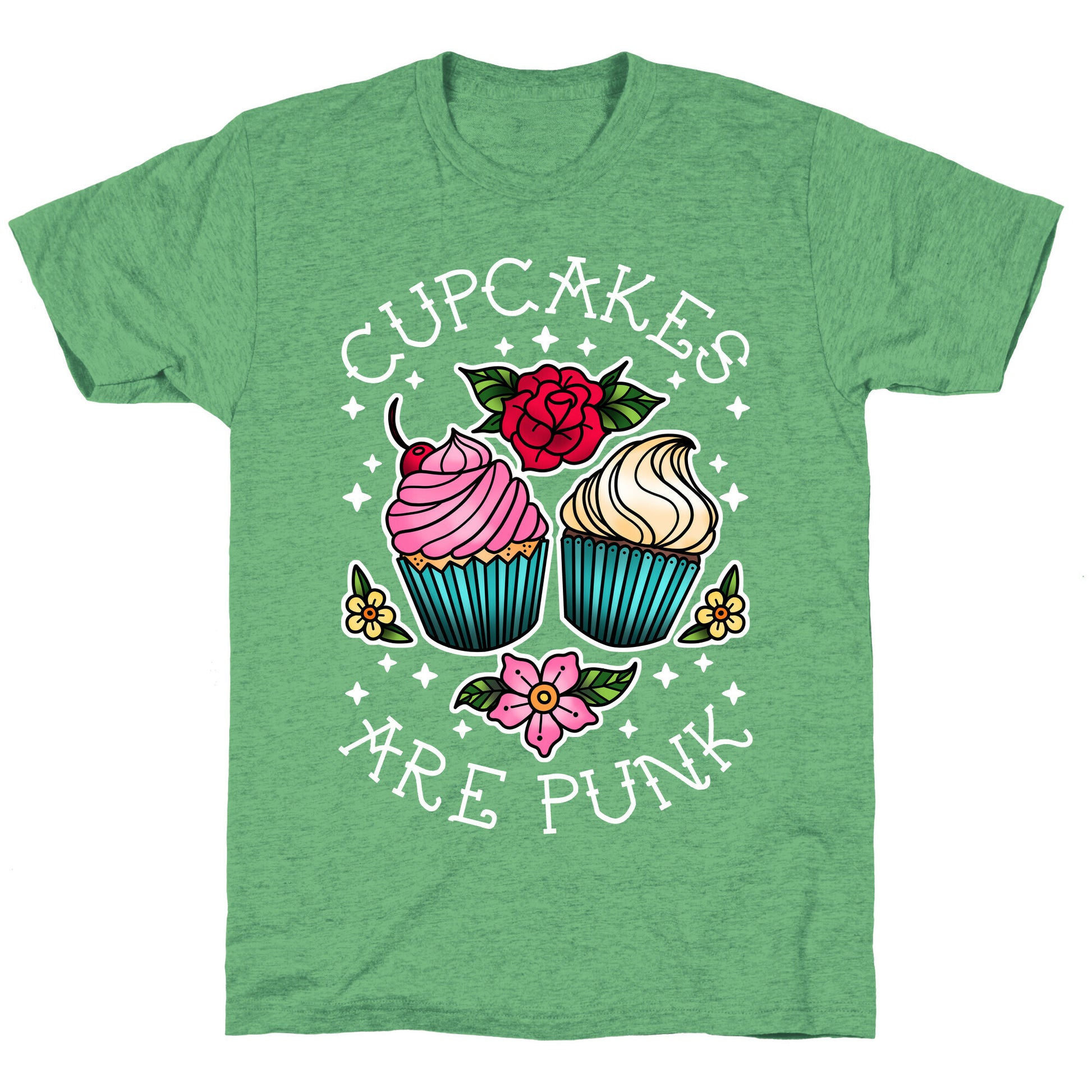 Cupcakes Are Punk Unisex Triblend Tee