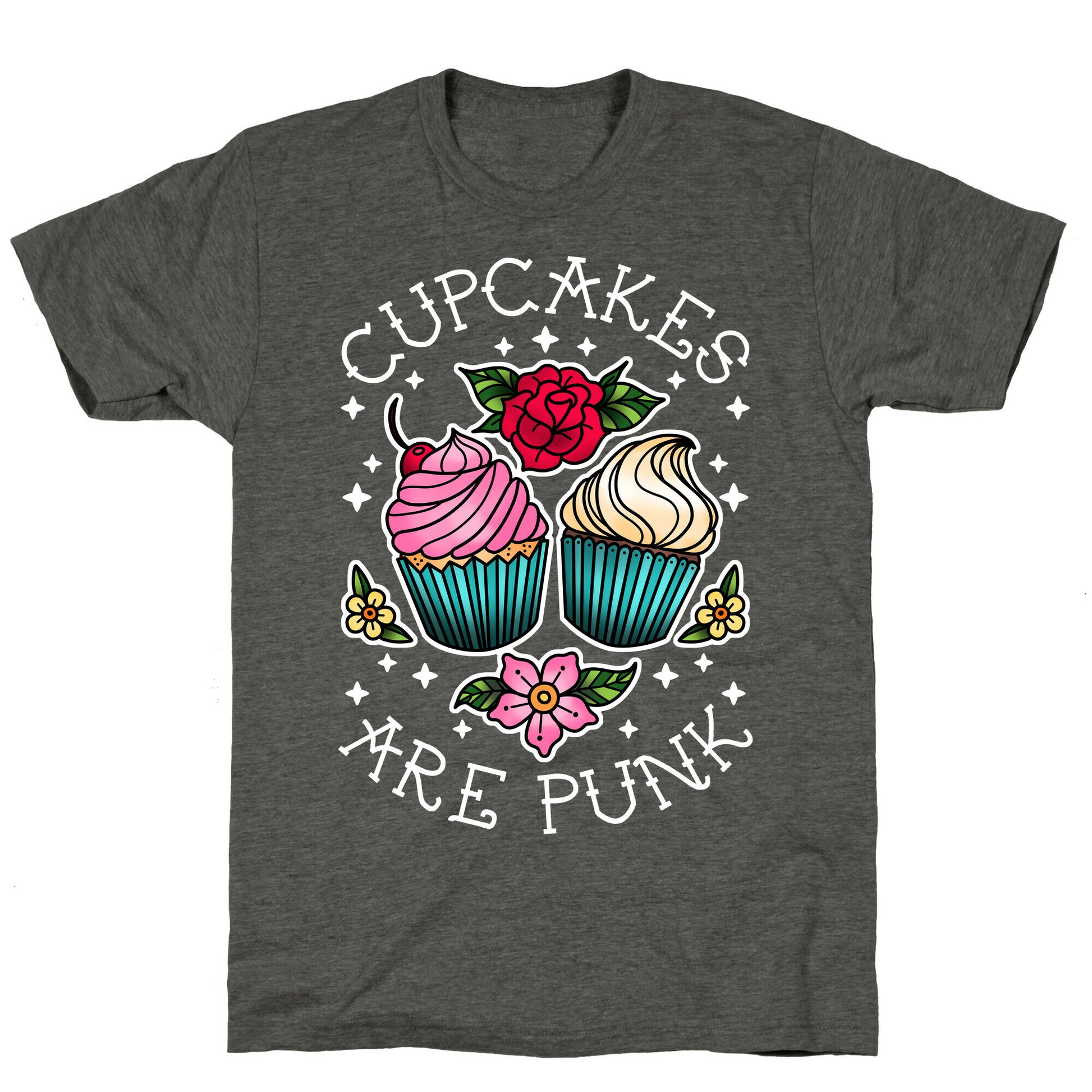 Cupcakes Are Punk Unisex Triblend Tee