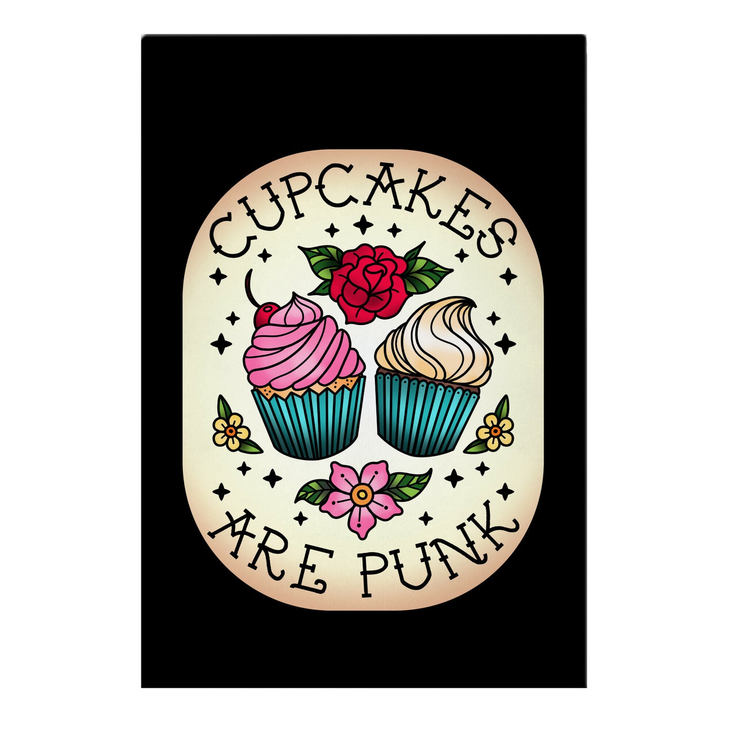 Cupcakes Are Punk Garden Flag