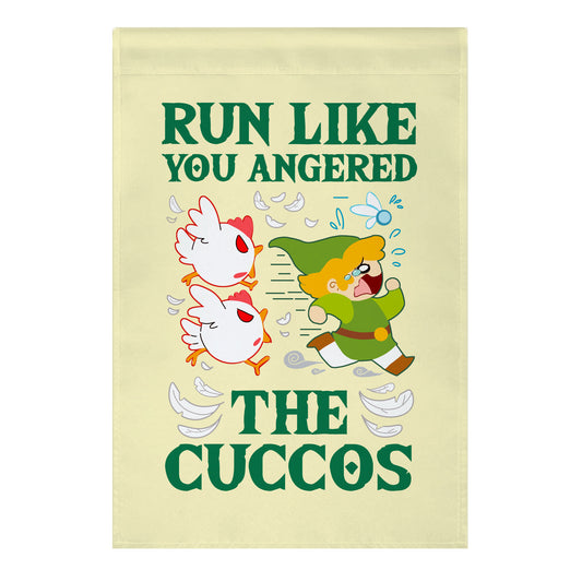 Run Like You Angered The Cuccos Garden Flag