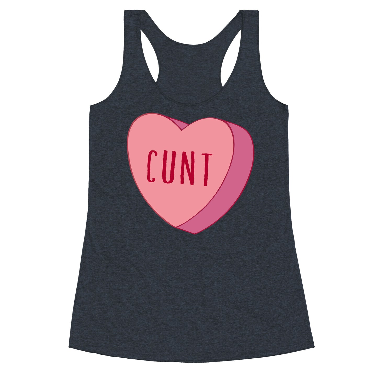 Cunt Candy Heart Racerback Tank