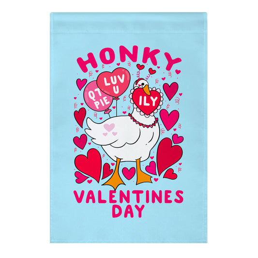 Honky Valentine's Day Garden Flag