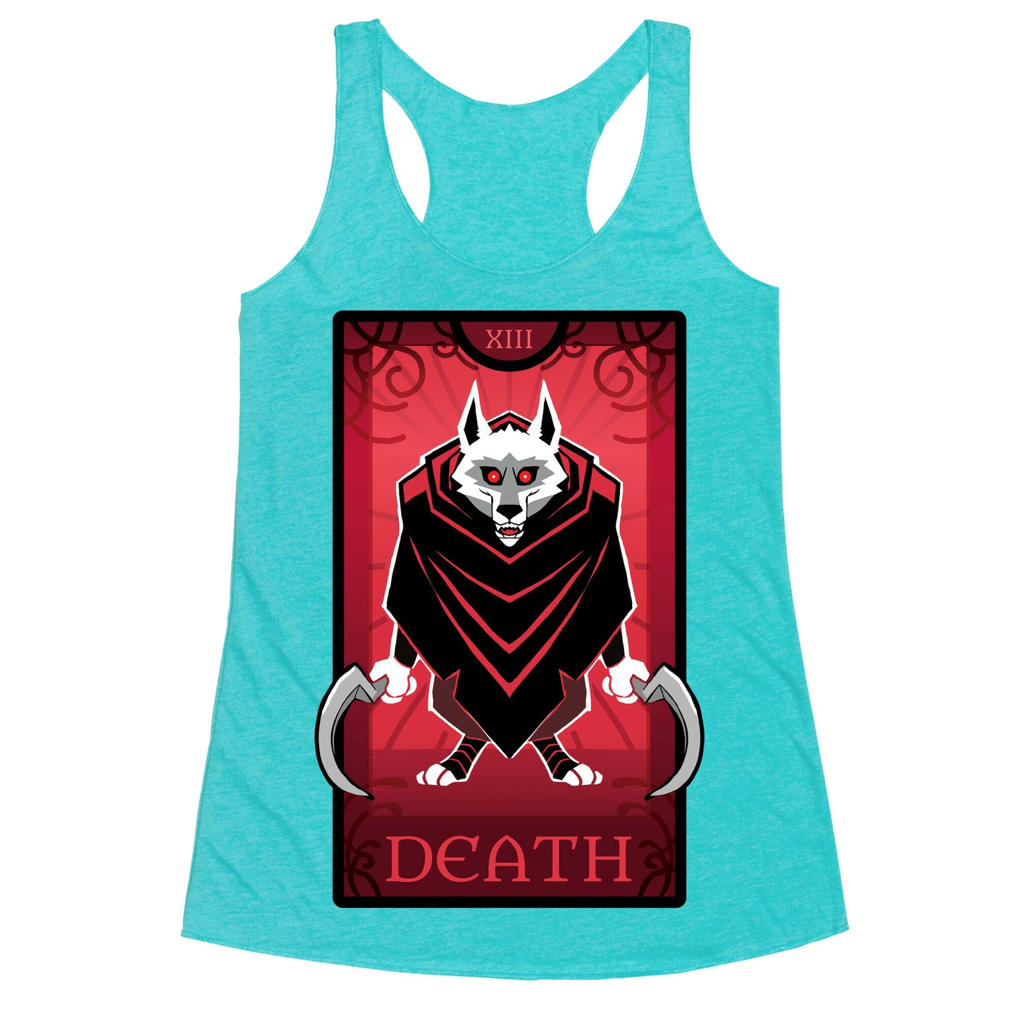 Death Wolf Tarot Racerback Tank