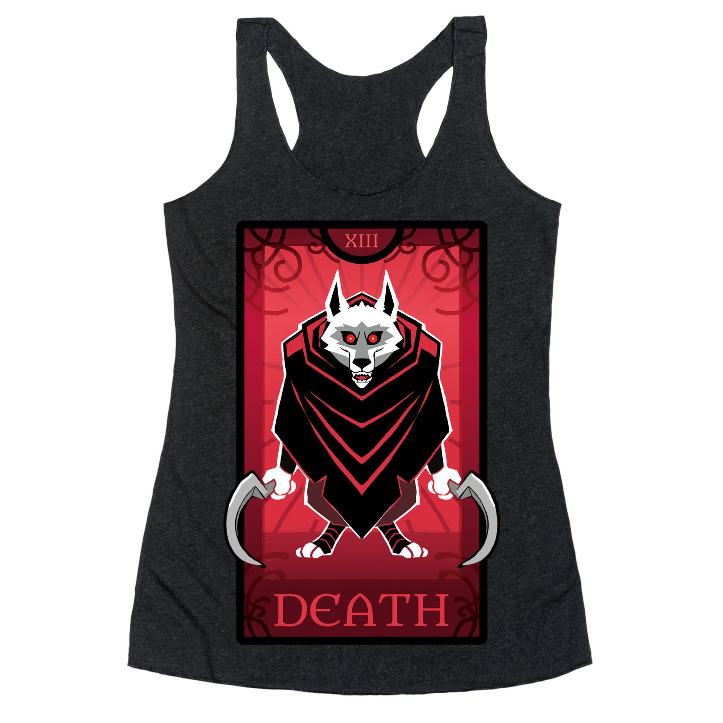 Death Wolf Tarot Racerback Tank
