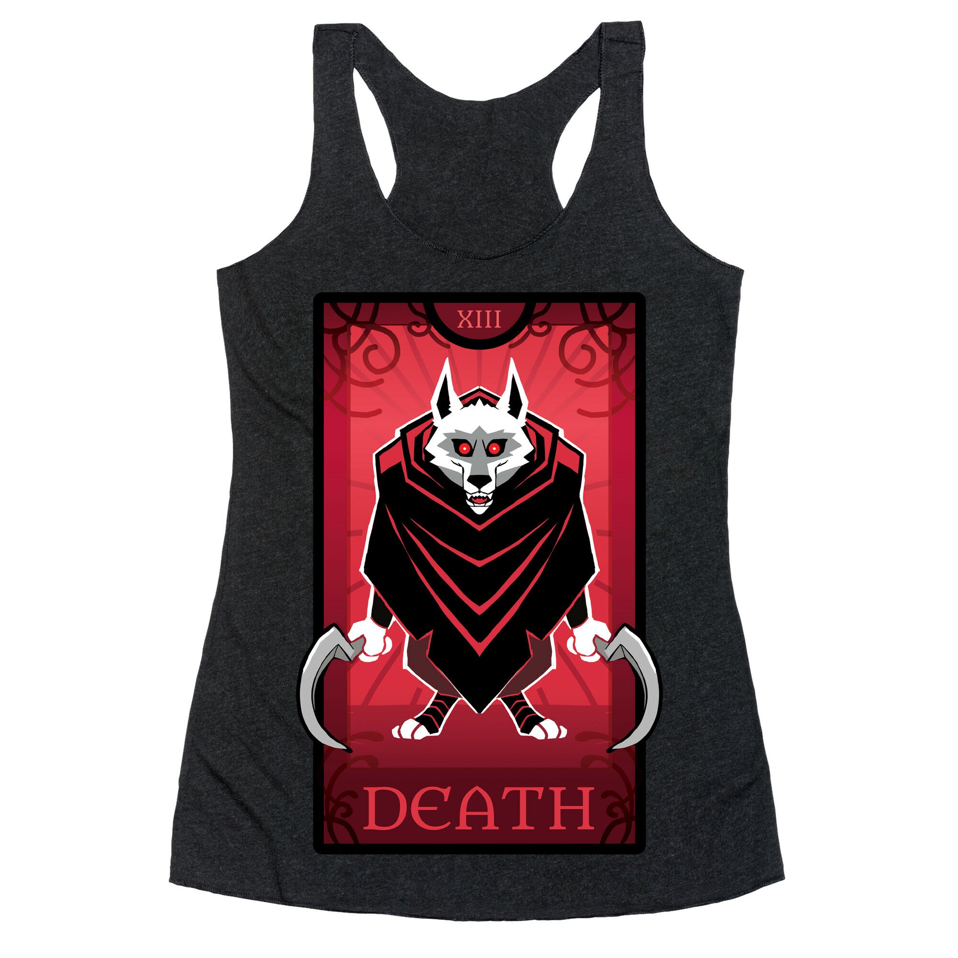 Death Wolf Tarot Racerback Tank