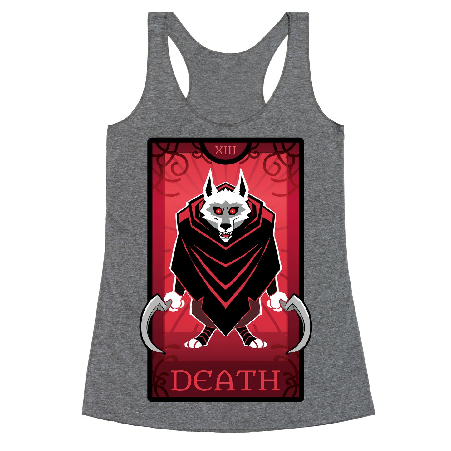 Death Wolf Tarot Racerback Tank