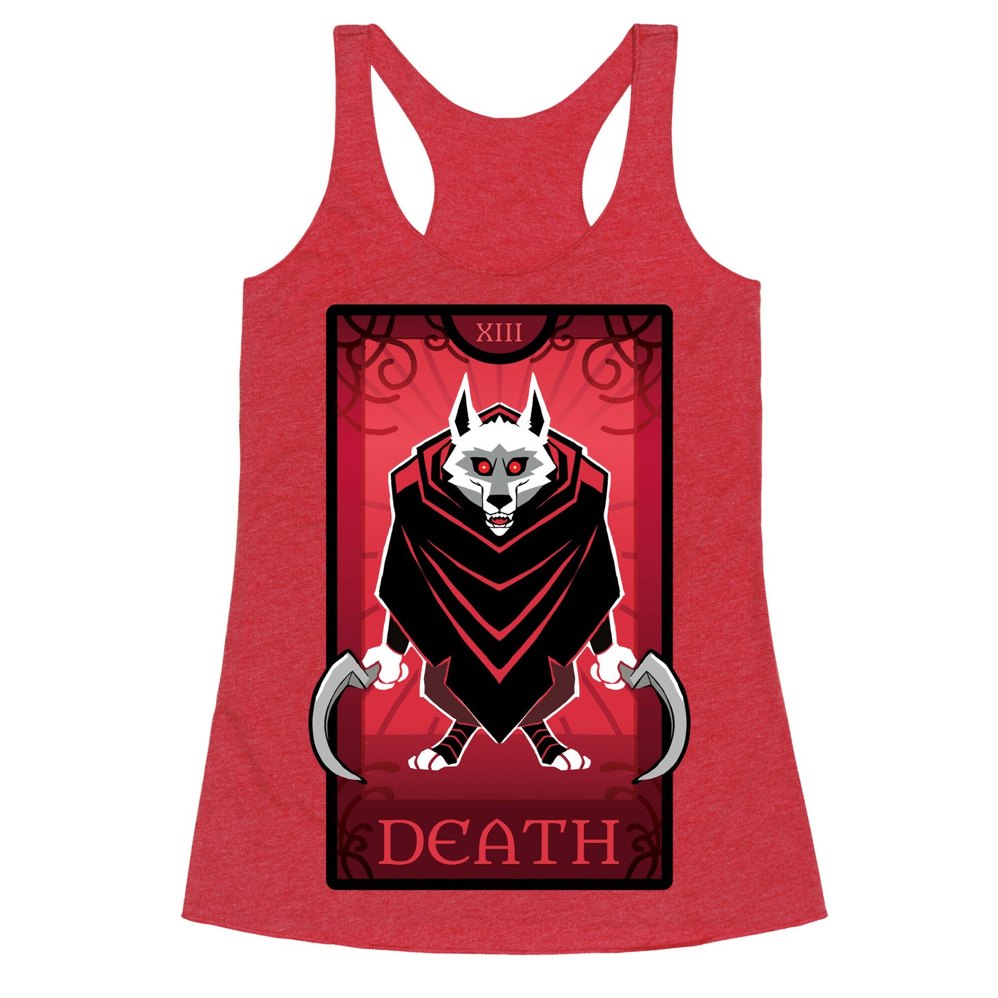 Death Wolf Tarot Racerback Tank