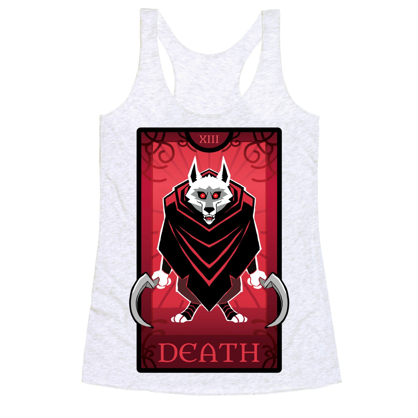 Death Wolf Tarot Racerback Tank