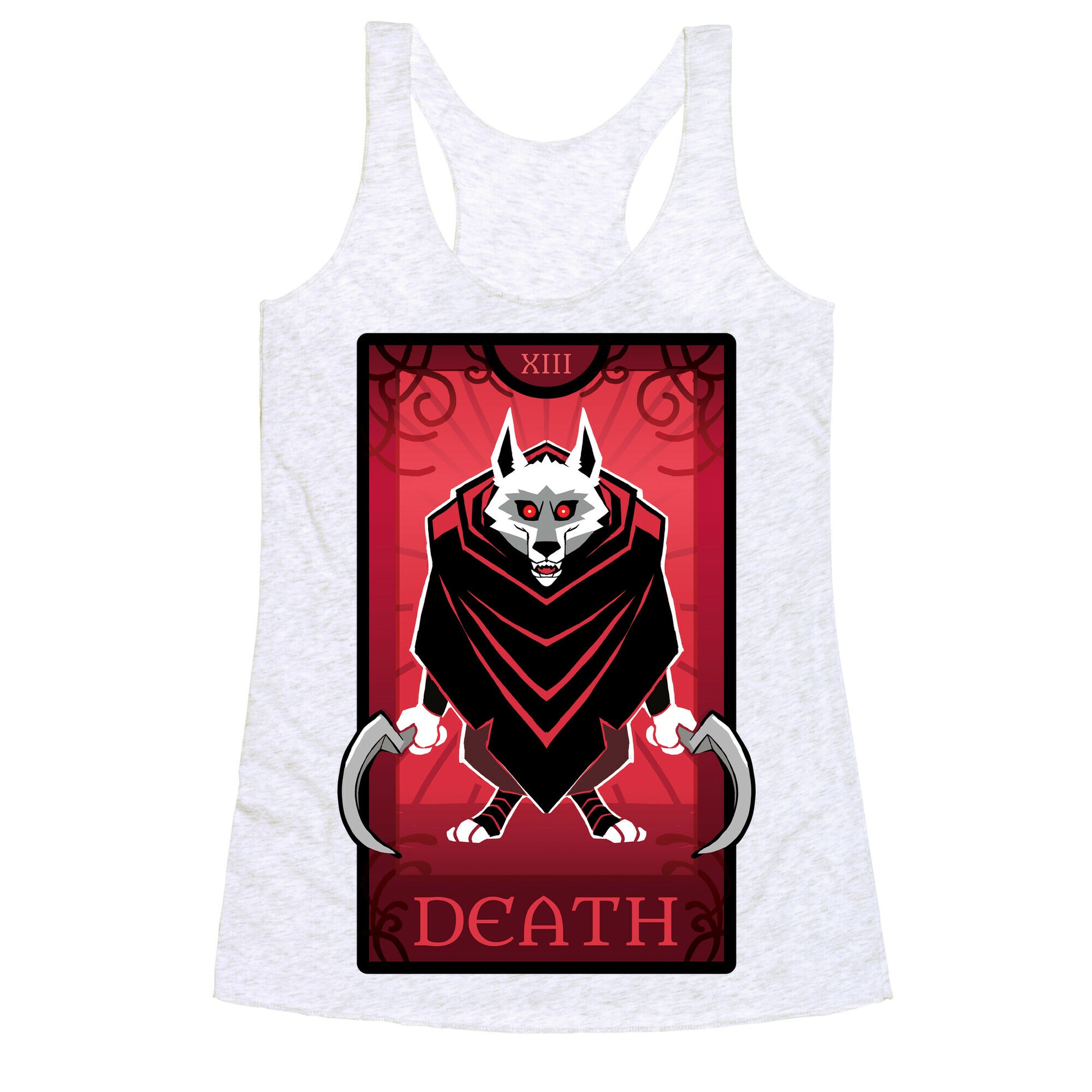 Death Wolf Tarot Racerback Tank