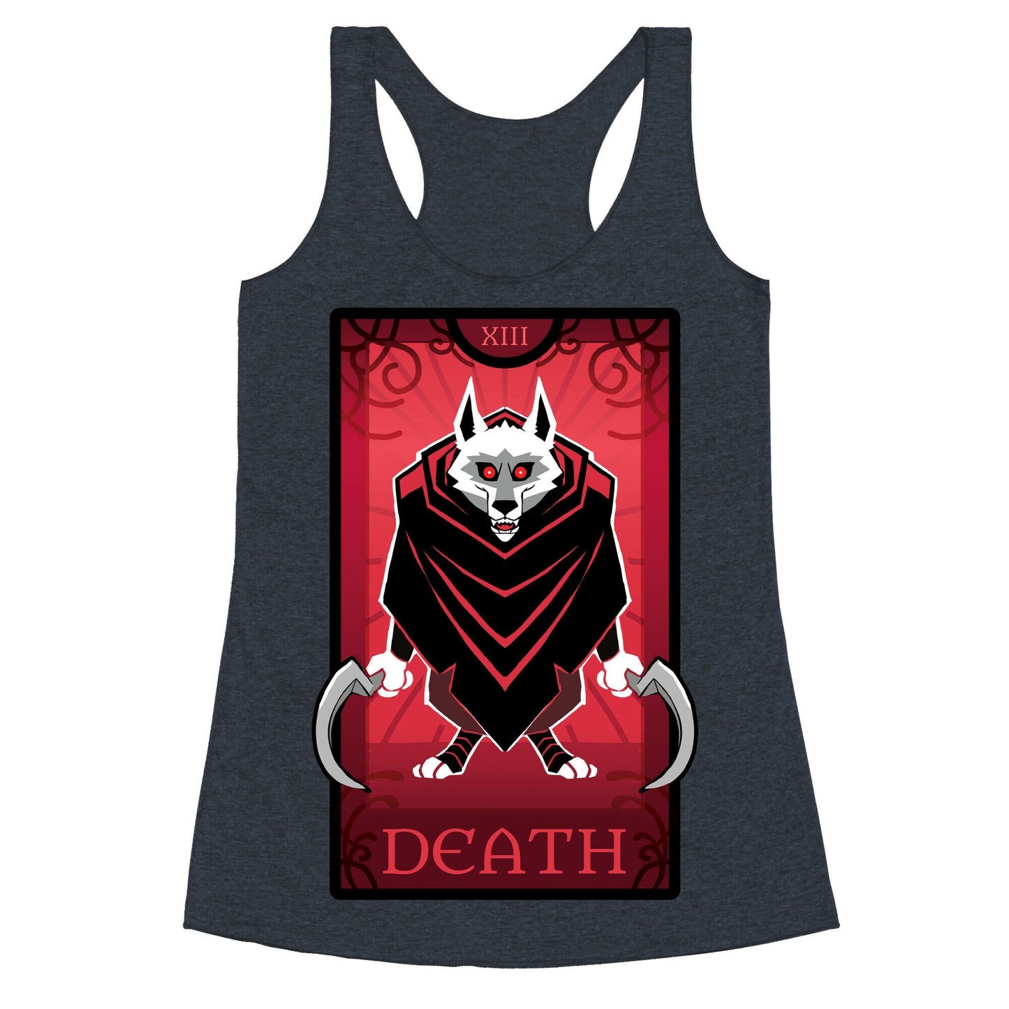 Death Wolf Tarot Racerback Tank