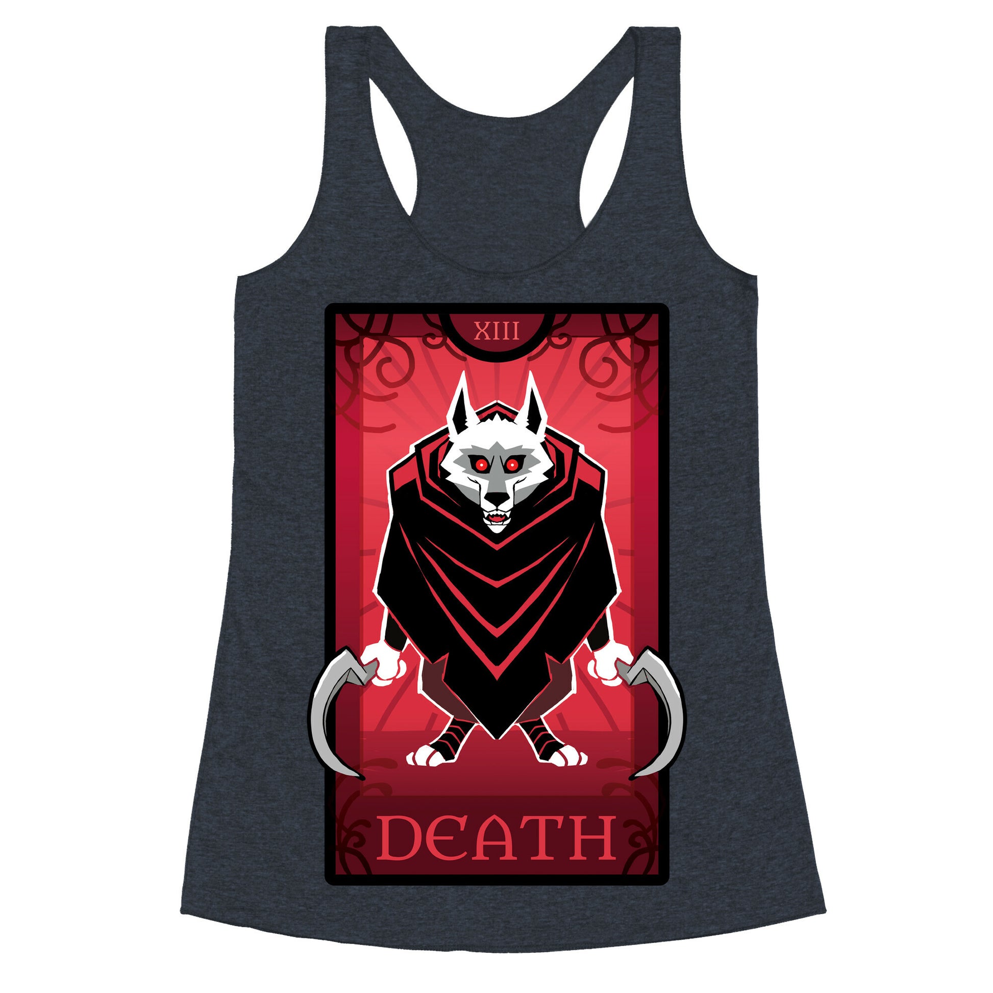 Death Wolf Tarot Racerback Tank