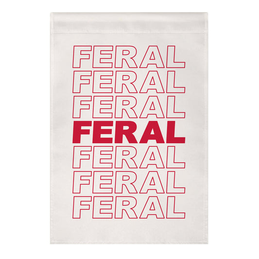 Feral Thank You Bag Parody Garden Flag