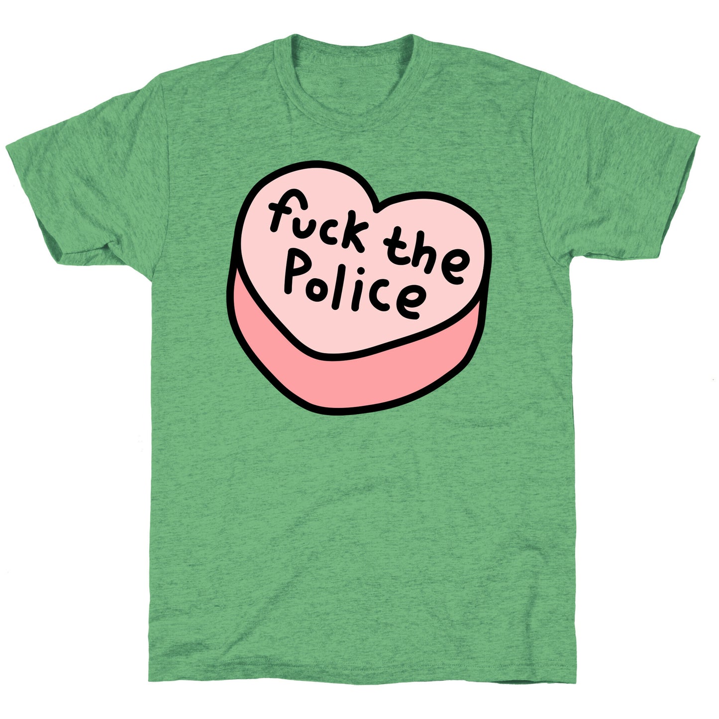 Fuck The Police Conversation Heart Unisex Triblend Tee