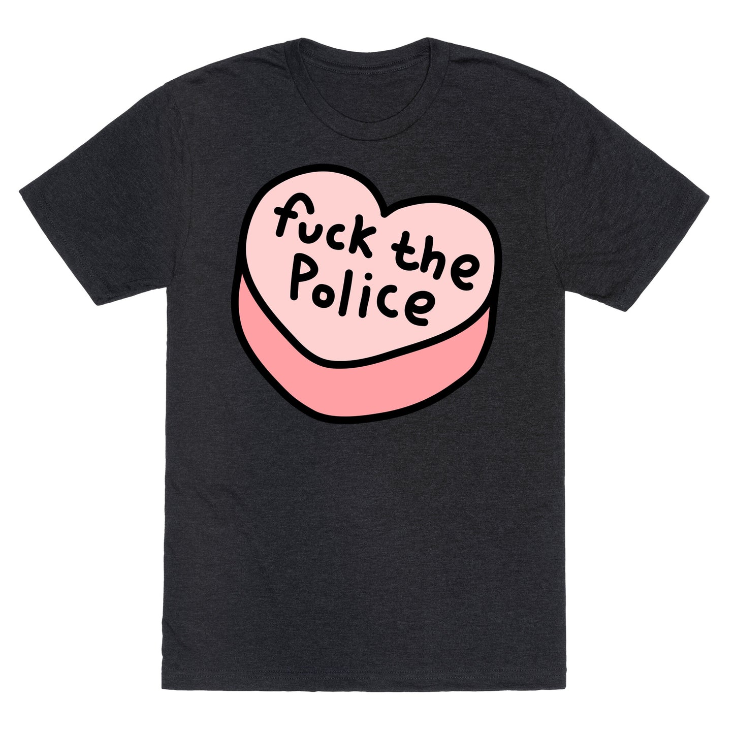 Fuck The Police Conversation Heart Unisex Triblend Tee