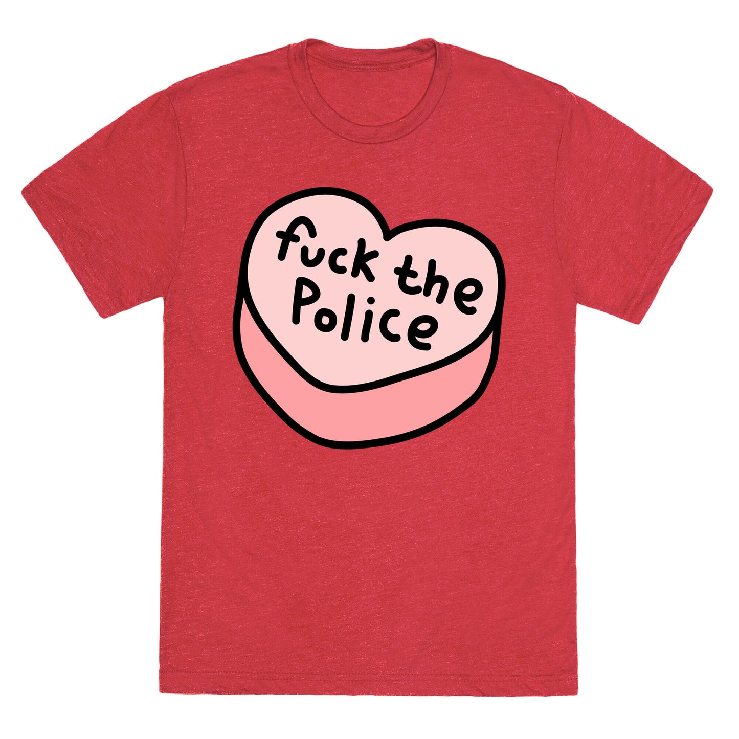 Fuck The Police Conversation Heart Unisex Triblend Tee