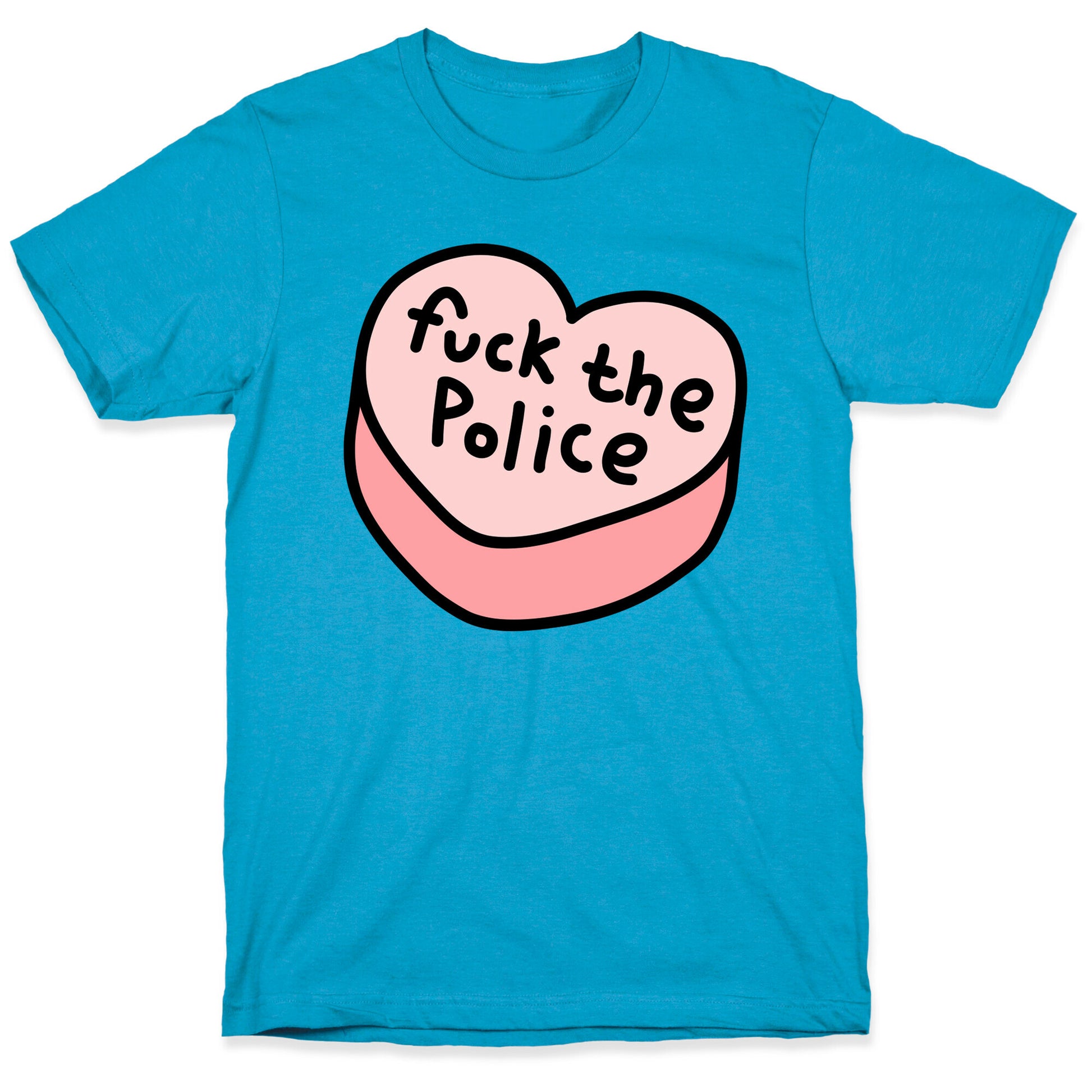Fuck The Police Conversation Heart  Unisex Triblend Tee