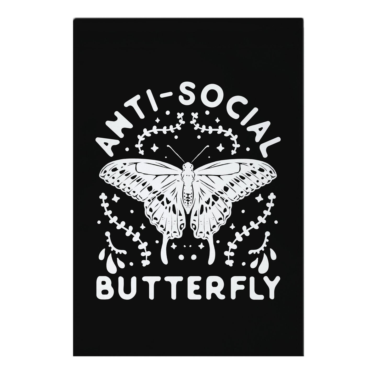 ANTI-SOCIAL BUTTERFLY Garden Flag