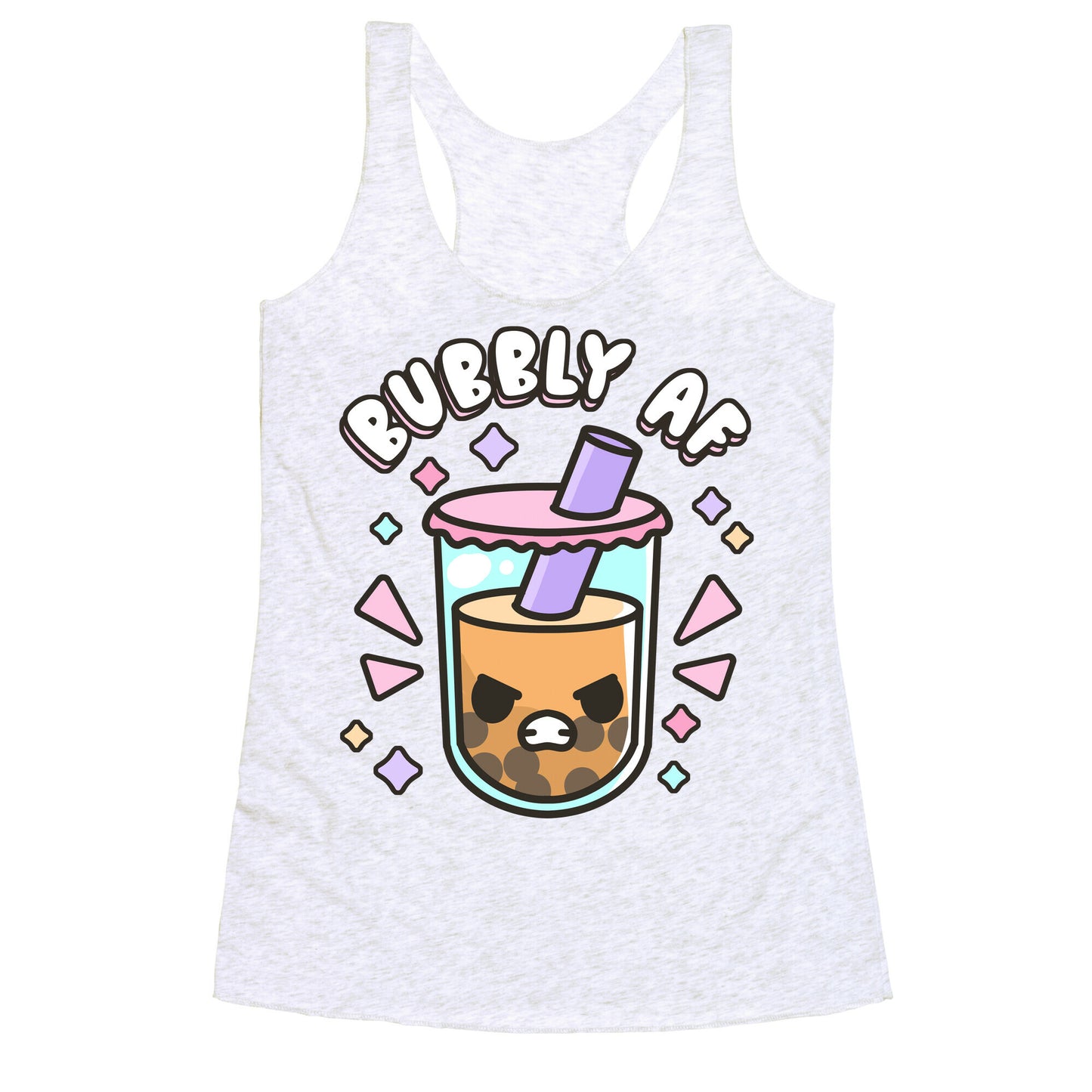 Bubbly Af Boba Racerback Tank