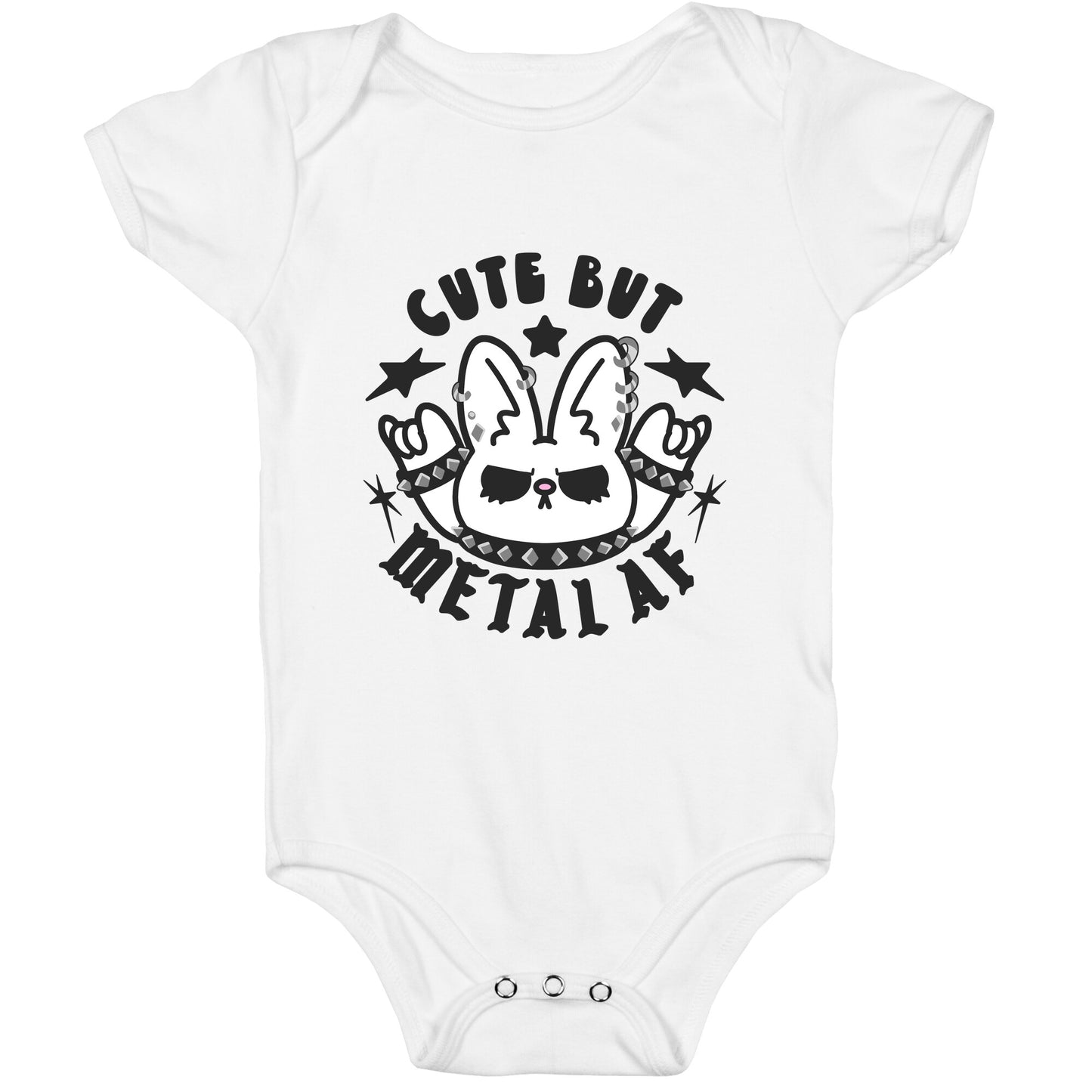 Cute But Metal AF Bunny Baby One Piece