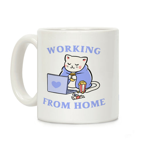 Working From Home Lazy Cat Coffee Mug